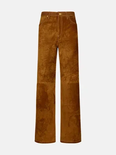 Golden Goose Brown Cowhide Trousers