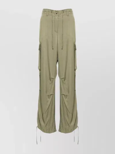 Golden Goose Wide-leg Cargo Pants In Green