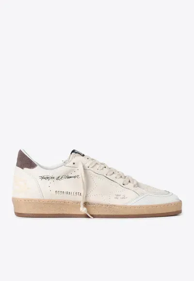 Golden Goose Db Ball Star Leather Low-top Sneakers In White