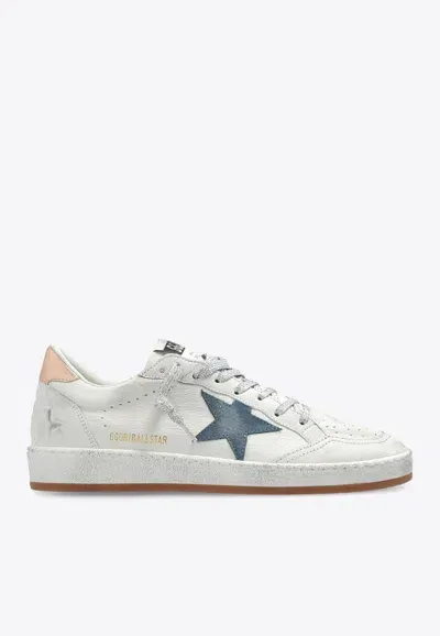 Golden Goose Db Ball Star Leather Low-top Sneakers In White