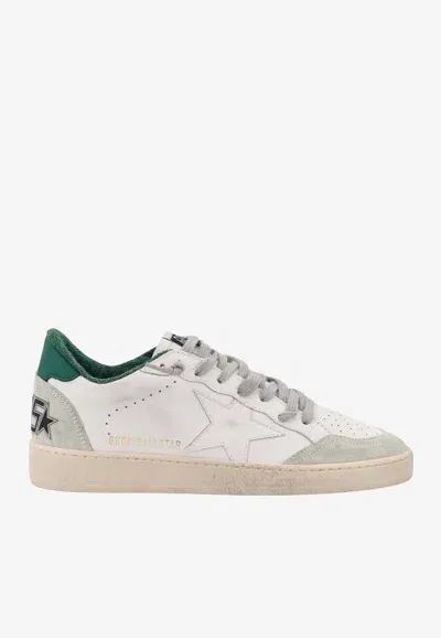 Golden Goose Db Ball Star Leather Sneakers In White