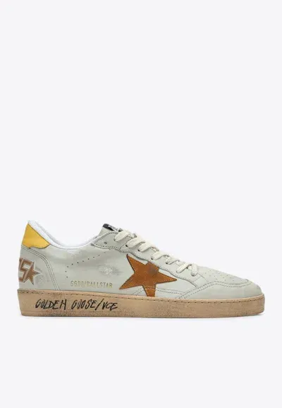 Golden Goose Db Ball Star Leather Sneakers In White