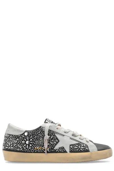 Golden Goose Deluxe Brand Ball Star Embellished Sneakers In Black