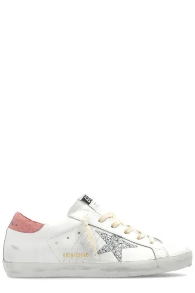 Golden Goose Deluxe Brand Star Glittered Low In White