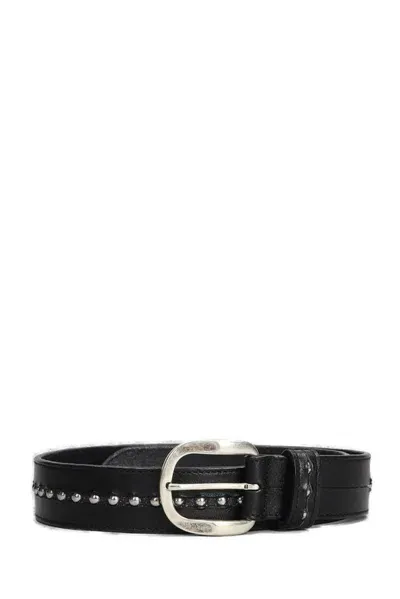 Golden Goose Deluxe Brand Stud Embellished Belt In Black