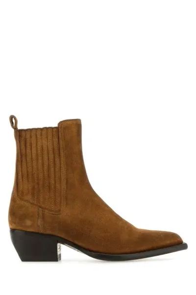 Golden Goose Debbie Beatles Suede Ankle Boots In Brown