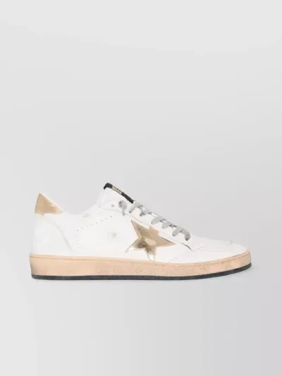 Golden Goose Logo-patch Lace-up Sneakers In White