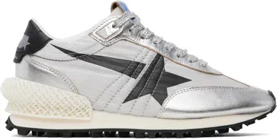 Golden Goose Gray & Silver Marathon M2000 Sneakers In Silver/black