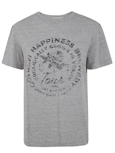 Golden Goose Journey Regular T-shirt With Print In Grey