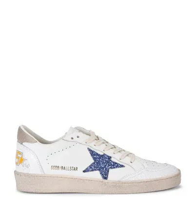 Golden Goose Leather Ball Star Sneakers In White