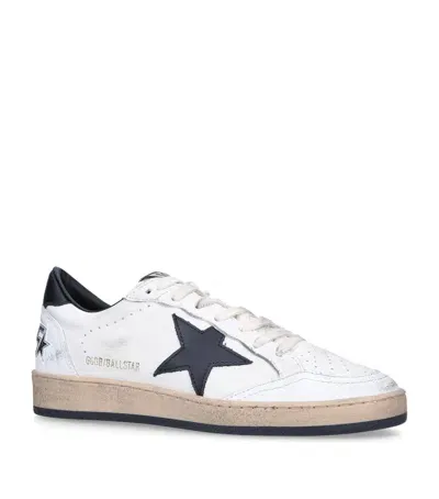 Golden Goose Leather Ball Star Sneakers In White