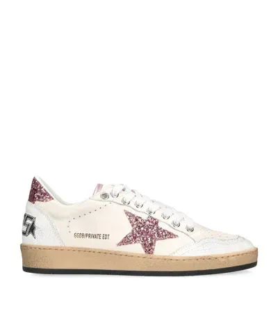 Golden Goose Leather Ball Star Sneakers In White