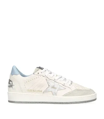 Golden Goose Leather Ball Star Sneakers In White