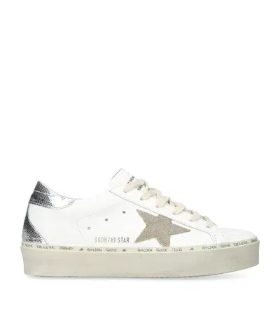 Golden Goose Leather Hi Star Sneakers In White