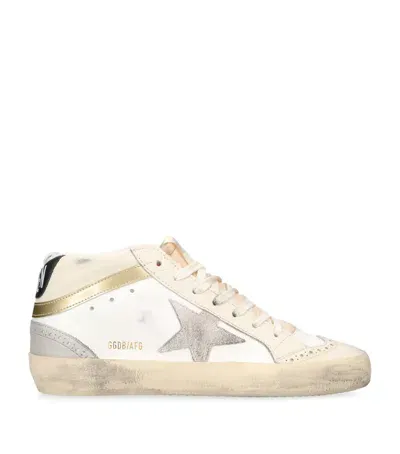 Golden Goose Leather Mid Star Sneakers In White