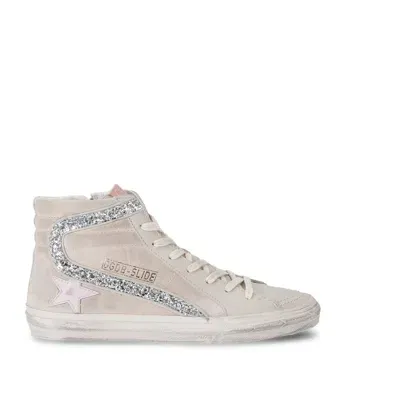 Golden Goose Leather Slide High-top Sneakers In White