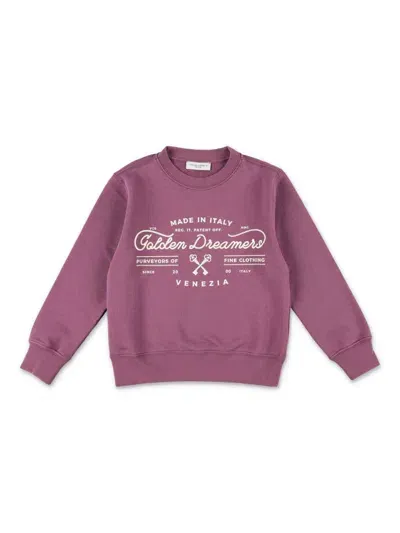 Golden Goose Kids' Logo-print Sweatshirt In Pink