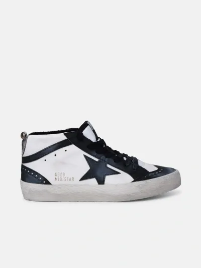 Golden Goose 'mid-star Classic' White Leather Sneakers