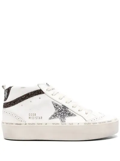 Golden Goose Mid Star High-top Sneakers In White