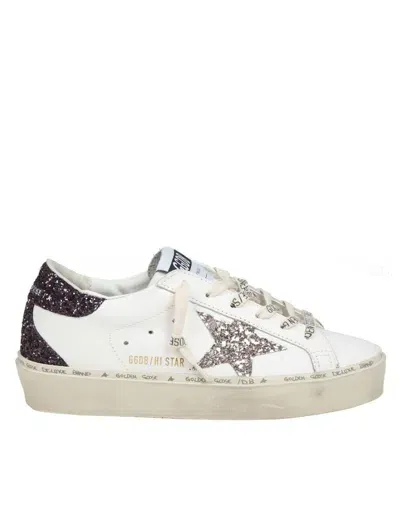 Golden Goose Sneakers In Wht/cabernet