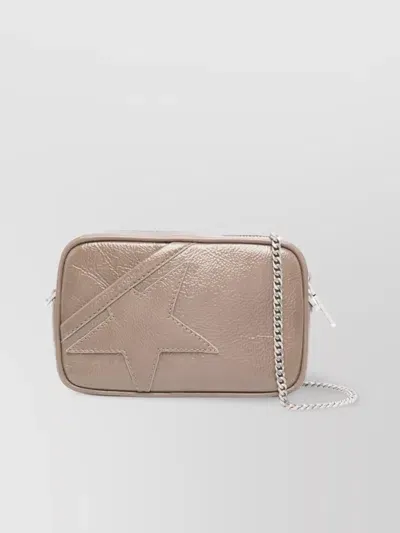 Golden Goose Star Mini Leather Crossbody Bag In Beige