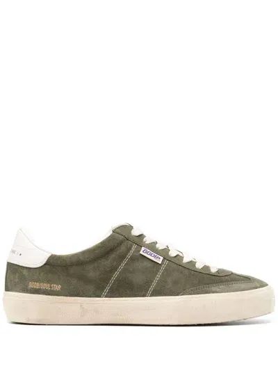 Golden Goose Suede Low-top Trainers In Green