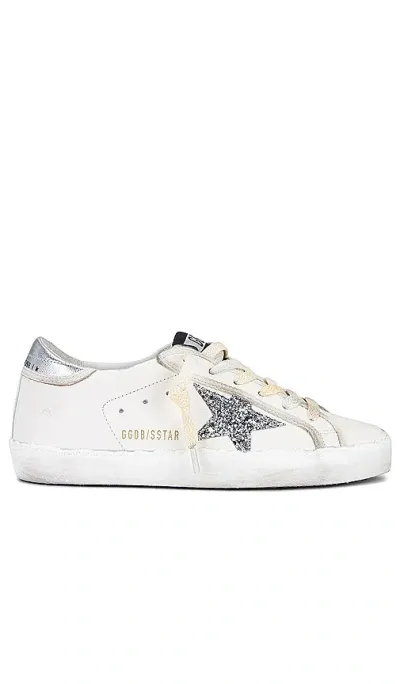 Golden Goose Super Star Sneaker In 白色 & 银色