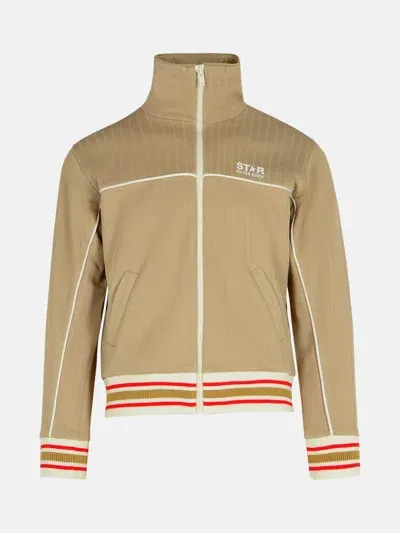 Golden Goose 'track' Beige Polyester Sweatshirt