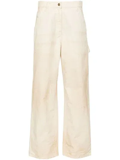 Golden Goose High-waist Wide-leg Trousers In Neutrals