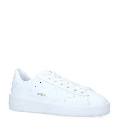 Golden Goose Vegan Leather Purestar Sneakers In White