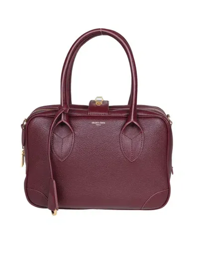 Golden Goose Vita Handbag In Burgundy Leather