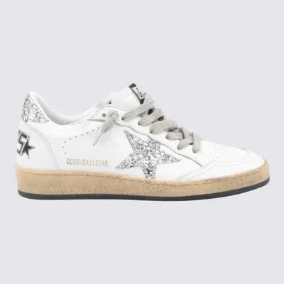 Golden Goose Ball Star Low Top Sneaker In White/ Silver