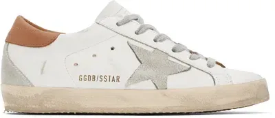 Golden Goose White Super-star Sneakers In 10803 White/brown