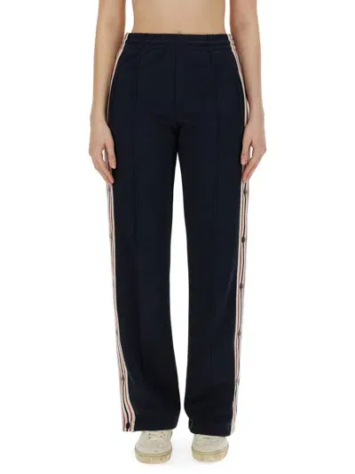 Golden Goose Wide Leg Jogging Pants In Black