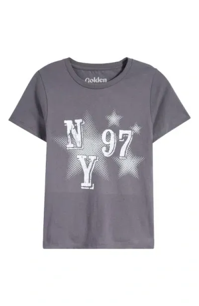 Golden Hour Ny 97 Stars Cotton Graphic T-shirt In Washed Nine Iron