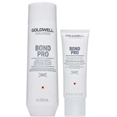 Goldwell Dualsenses Bond Pro Day And Night Bond Booster Duo For Weak, Damaged Hair (worth £33.55) In White