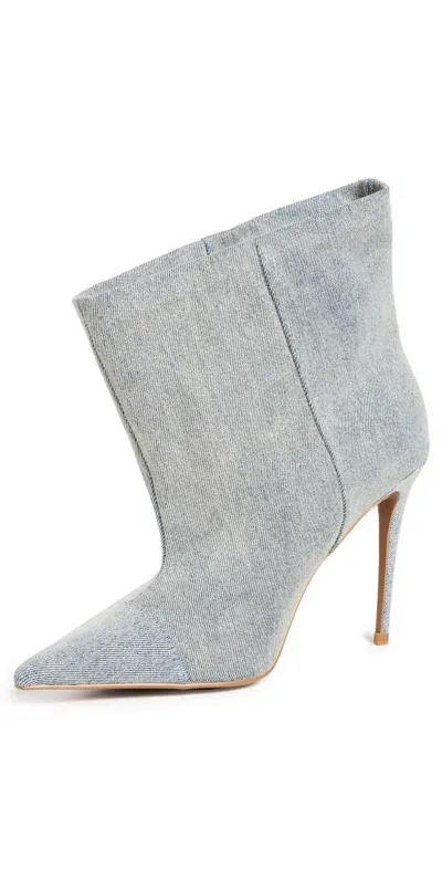 Good American Angle Booties Blue Denim