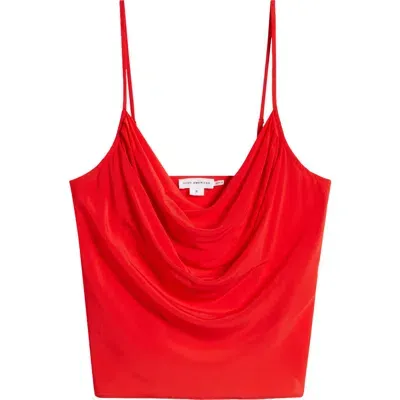 Good American Cowl Neck Bias Cut Chiffon Camisole In Grenadine003