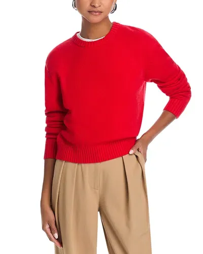 Good American Cozy Crewneck Sweater In Grenadine