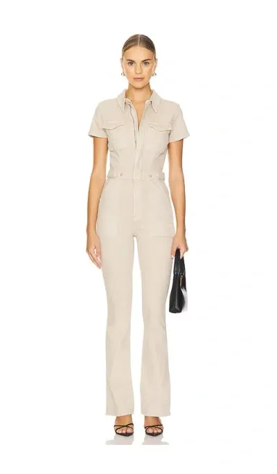 Good American Fit For Success Jumpsuit In Beige