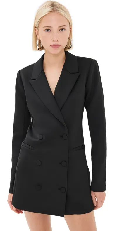 Good American Scuba Exec Blazer Dress Black001