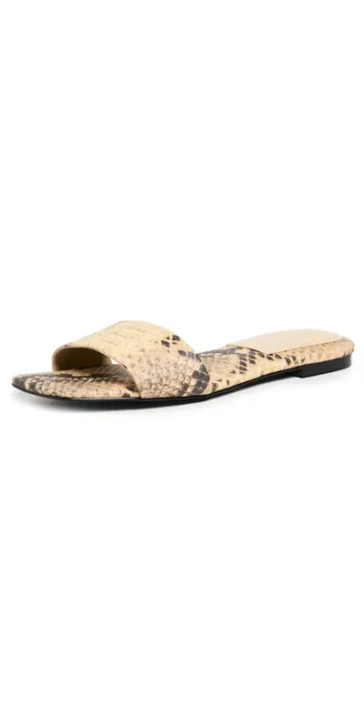 Good American Summer Flats Python Snake In Cream