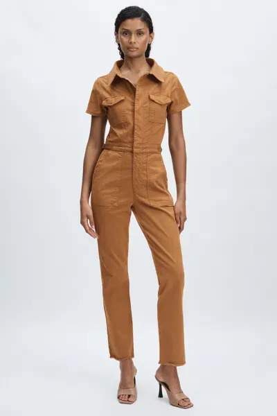 Good American Tan  Twill Utility Straight-leg Jumpsuit