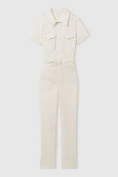 Good American White  Straight Leg Jumpsuit