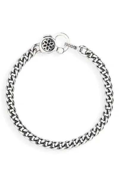 Good Art Hlywd Rosette Aa Curb Chain Bracelet In Sterling Silver