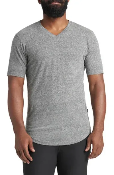 Goodlife Triblend Scallop Hem T-shirt In Heather Grey