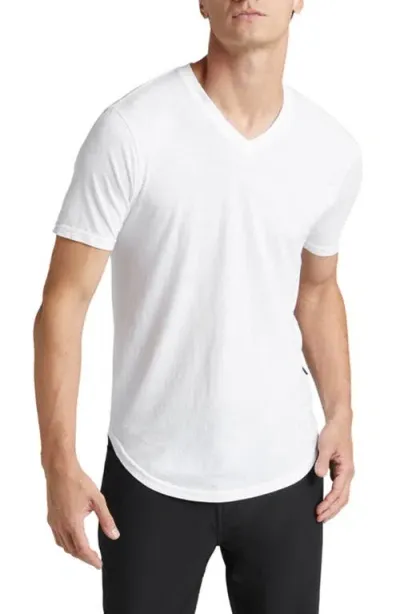 Goodlife Triblend Scallop Hem T-shirt In White