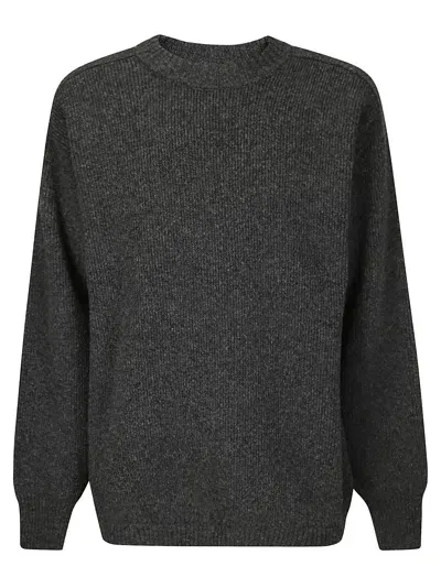 Gr10k Felted Wool Crewneck In Grey