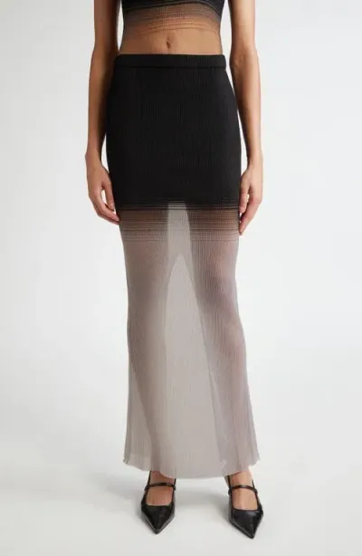 Grace Ling Evanescent Mini Maxi Illusion Skirt In Flume