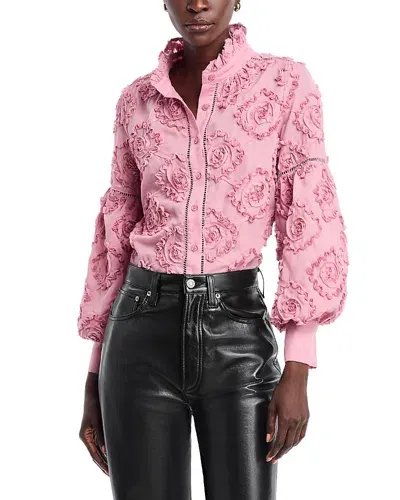 Gracia Floral Print Shirt In Pink